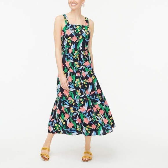J.Crew Factory Floral Tiered Maxi Dress Women’s Size 2 MSRP $118 Summer Party - Picture 2 of 9